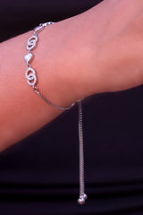 925 Silver Dazzling Chain Link Bracelet