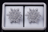 Diamond Blossom Silver Studs