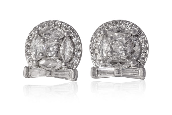 Dazzling Silver Spark Studs