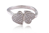 Silver Dual Heart Ring