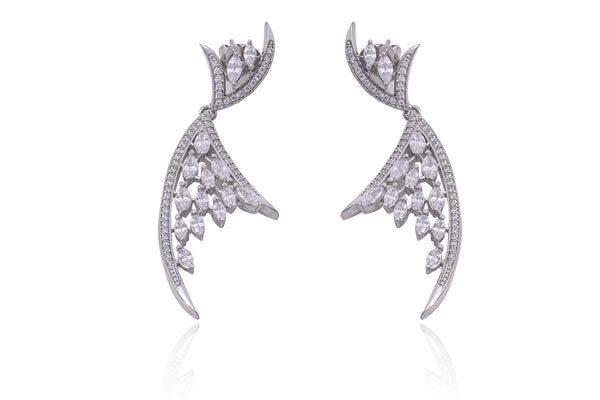 Elegant Silver Wave Earrings