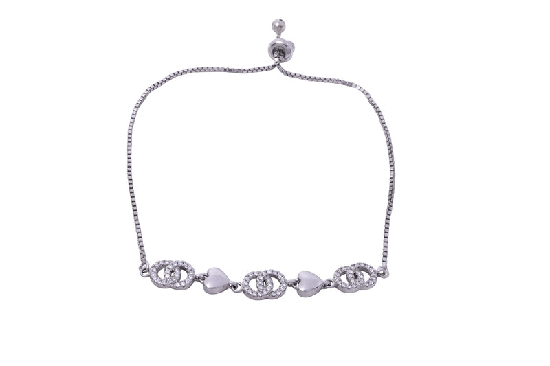 925 Silver Dazzling Chain Link Bracelet