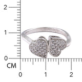 Silver Dual Heart Ring