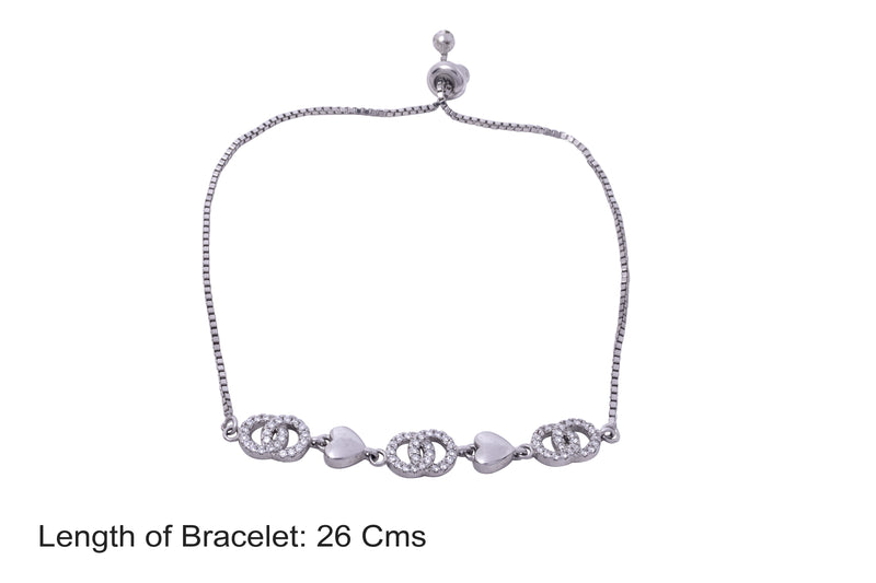 925 Silver Dazzling Chain Link Bracelet