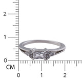 Shiny Zircon Studded Silver Ring