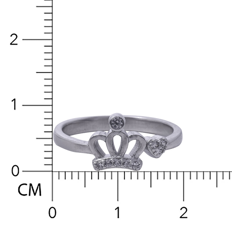 Silver Queen Crown Ring