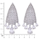 Dazzling Silver Droplet Earrings