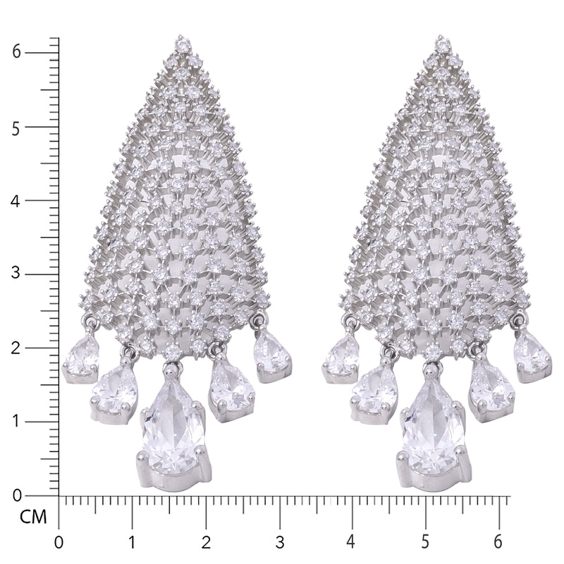 Dazzling Silver Droplet Earrings