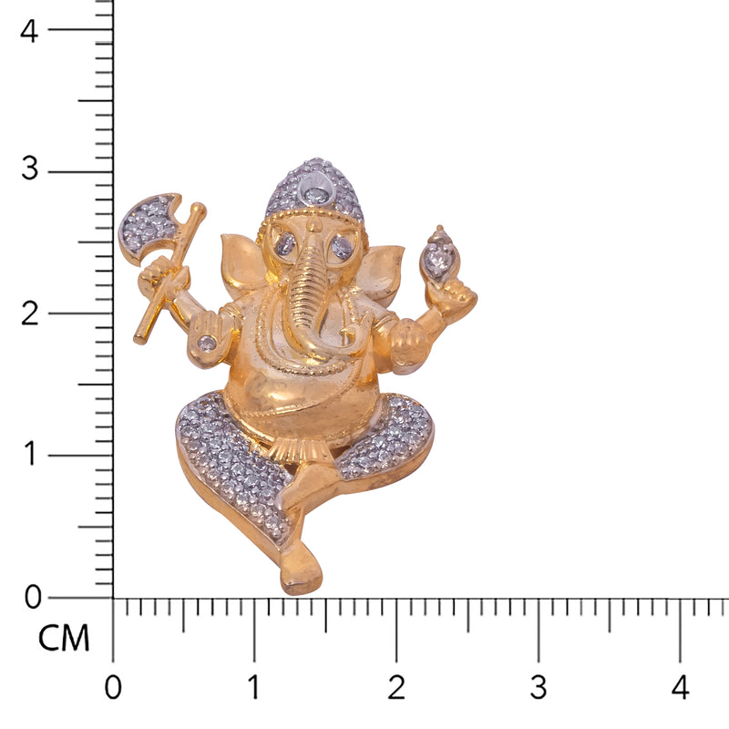 Radiant Golden Ganesha Golden Pendant